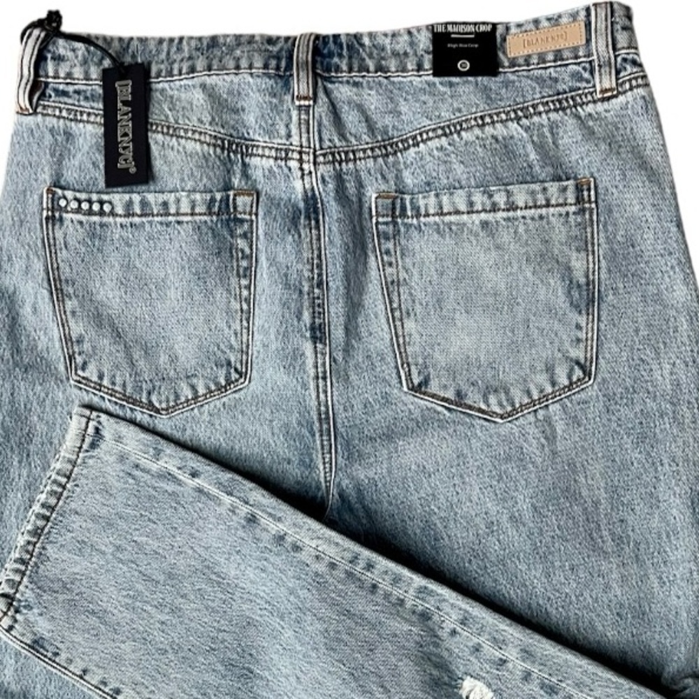 BLANKNYC The Madison Crop High-Rise Jeans - Size 30, NWT Distressed Ripped Jeans - Picture 7 of 9